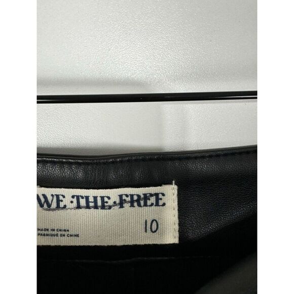 Free People We The Free Uptown High Rise Faux Leather Pant, Size 10 - Picture 7 of 11